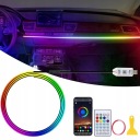КАБЕЛЬ ОПТОВОЛОКНО LED (СВІТЛОДІОД) DO АВТОМОБІЛЯ ОСВІТЛЕННЯ RGB AMBIENT APP BLUETOOTH 110CM  (18546936939) фото min 7