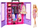 Mattel Barbie Šatníková skriňa s bábikou a príslušenstvom Séria Módi