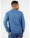 Pánsky sveter modrý okrúhly výstrih darček Vianoce Cross Jeans L Kód výrobcu 34228-005