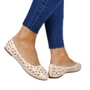 СВЕТЛО-РОЗОВЫЕ ЖЕНСКИЕ АЖУРНЫЕ БАЛЕТКИ НА ПЛОСКОЙ ПОДОШВЕ, ЛЕГКИЕ