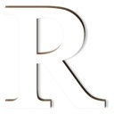 ламинат LETTER буква R TIMES белый размер М 10см