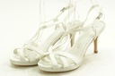 MENBUR sandále biele na strednom podpätku špendlíky pohodlné saténové veľ. 38 Značka Menbur