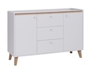Комплект мебели: шкаф+скандинавский комод для спальни OREGON, белый