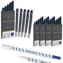 Картриджи Parker Royal Blue Стержни для ручек БЕСПЛАТНЫЙ ЛАСТИК