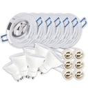 6 галогенных светильников Movable GLASS + светодиод GU10 6W