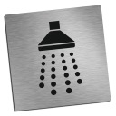 Самоклеящаяся табличка для душа 8x8 см