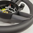 PORSCHE TAYCAN VOLANT NOIRE CUIR CHÂSSIS CARBONE NEUF TEXTURE DE WATTS 36CMphoto 9