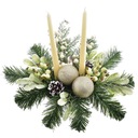 РОЖДЕСТВЕНСКИЕ УКРАШЕНИЯ УКРАШЕНИЕ СТОЛА ИСКУССТВЕННЫЕ ЦВЕТЫ СВЕЧИ ДОМ