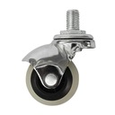 РУЛЕВОЕ МЕБЕЛЬНОЕ КОЛЕСО 50мм РЕЗИНОВОЕ КРЕПЛЕНИЕ SPINK