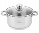 Garnek Stalowy Srebrny 4.5L/22CM Grube Dno ZILNER