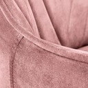 Fotel młodzieżowy RICO różowy velvet Halmar Głębokość mebla 54 cm