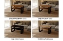 Stolik kawowy stół drewniane nogi BIAŁY CZARNY Wysokość mebla 50.8 cm