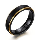 ОБРУЧАЛЬНОЕ КОЛЬЦО С ПЕЧАТКОЙ ЧЕРНОГО ЗОЛОТА 5 ММ ​​ВОЛЬФРАМ R19