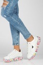 Женская кожаная обувь Белые спортивные кроссовки FILIPPO на шнуровке 40