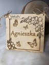 Personalizowana Kartka ze sklejki imieniny urodziny grawer 15x15cm hit Marka bez marki