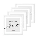 KNOR ramka na zdjęcia 30x30 cm BIAŁA, zestaw 4 ramek na plakaty