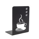 Металлическая подставка для книг с узором COFFEE CUP