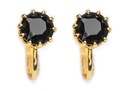 Зажимы черного золота повседневные - настоящие кристаллы Киара для модных ушей