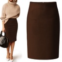 КОРИЧНЕВАЯ ЗАМШЕВАЯ ЮБКА, ТЮБИК МИДИ-КАРАНДАШ 40