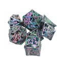 НАБОР «РАДУЖНЫЙ ДРАКОН» ИЗ 7 МЕТАЛЛИЧЕСКИХ КУБИКОВ ДЛЯ РПГ