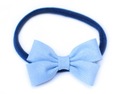 Детская повязка на голову с бантиком, сине-темно-синего цвета