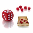 KOSTKA K6 1,6 CM RPG CZERWONA KOŚĆ SZEŚCIOŚCIENNA