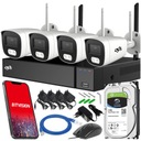 КОМПЛЕКТ МОНИТОРИНГА 4 КАМЕРЫ 5 Мп WIFI БЕСПРОВОДНОЙ ВНЕШНИЙ ДИСК 1 ТБ