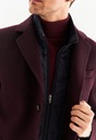 PAKO LORENTE бордовое мужское шерстяное пальто, винтаж 1950-х годов