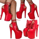 ЭРОТИЧЕСКИЕ Высокие каблуки на платформе красные БОТИЛЬНИКИ POLE DANCE SHOES EXOTIC 37