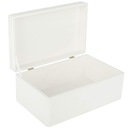 Белый деревянный ящик с крышкой 30х20х14 см.