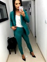 Женский костюм Комплект женских костюмов Блейзер и брюки Зеленый M