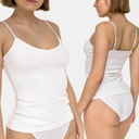 ЖЕНСКАЯ БЛУЗКА НА РЕМЕШКАХ, ФУТБОЛКА ИЗ ОДНОГО ХЛОПКА, БАЗОВЫЙ, БЕЛЫЙ L