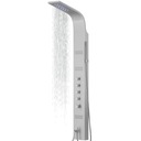 Душевая панель LED, каскад, термостат серебристый, с изливом