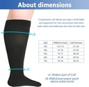 Hotfiary 3 páry kompresných ponožiek vo veľkých veľkostiach pre ženy Hmotnosť (s balením) 0.5 kg