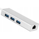 ADAPTÉR USB C LAN RJ45 + HUB 3xUSB GIGABIT MacBook