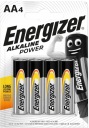 4x щелочная батарейка Energizer ALKALINE POWER AA LR06