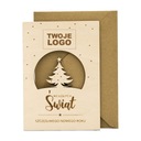 РОЖДЕСТВЕНСКИЕ ОТКРЫТКИ С КОРПОРАТИВНЫМ ЛОГОТИПОМ БИЗНЕС РОЖДЕСТВЕНСКАЯ ГРАВИРОВКА + КОНВЕРТ