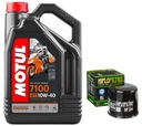 ACEITE MOTUL 7100 10W40 4L. + FILTRO HF204, YAMAHA XVS1300, 10-17R. 