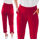 Красные женские спортивные брюки из хлопка со стрелкой L