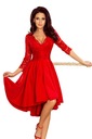 NICOLLE-šaty s dlhším chrbtom Červená 210-6 Dominujúci vzor bez vzoru
