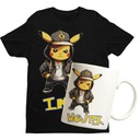 ДЕТСКАЯ ФУТБОЛКА ПОКЕМОН ПИКАЧУ С ИМЕННЫМ ПОДАРКОМ + КРУЖКА размер 140