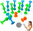 12 шт. ИГРУШКИ НА ПРИСОСКЕ БРОСАЮЩАЯ ИГРУ СИЛИКОНОВАЯ ИГРУШКА С ПРИСОСКОЙ