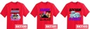 Detské tričko červené BAMBIK TEAM Vzory 122 Vek dieťaťa 7 rokov +