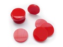 Круглые красные жетоны из плексигласа (10)