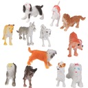 12 sztuk plastikowy pies zwierzę domowe figurka zwierzątko sklep wystawowy manekiny Model psa zabawki Waga produktu z opakowaniem jednostkowym 0.079 kg