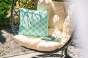 Садовое подвесное кресло-кокон, корзина-качалка с подушками, садовые качели.