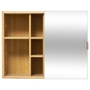 Úložná skrinka so zrkadlovými dverami Bambus Výška nábytku 44.5 cm
