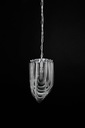 Lampa wisząca MURANO S chrom - szkło, metal Styl glamour