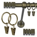 Карниз ОДИНАРНЫЙ FI 19 мм 220 CM LUX С ЛЯГУШКАМИ