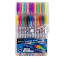 24 гелевых ручки, включая 12 флуоресцентных и 12 блесток KIDEA